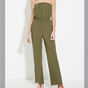 F21 Olive Jumpsuit